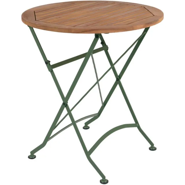 MaximaVida inklapbare ronde tuintafel Toscana Ø 70 cm olijfgroen - 100% FSC excellent acacia