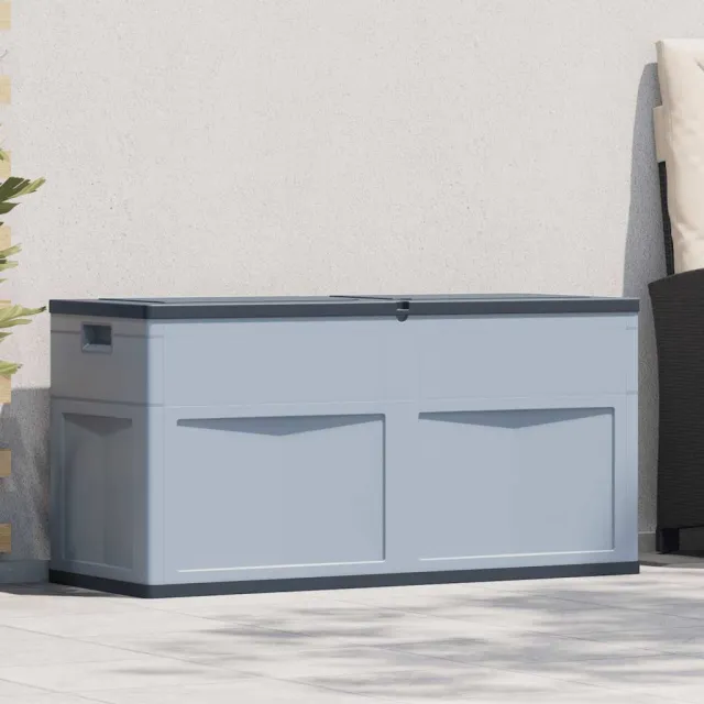 vidaXL Opbergkist 320 L grijs zwart, foto 2