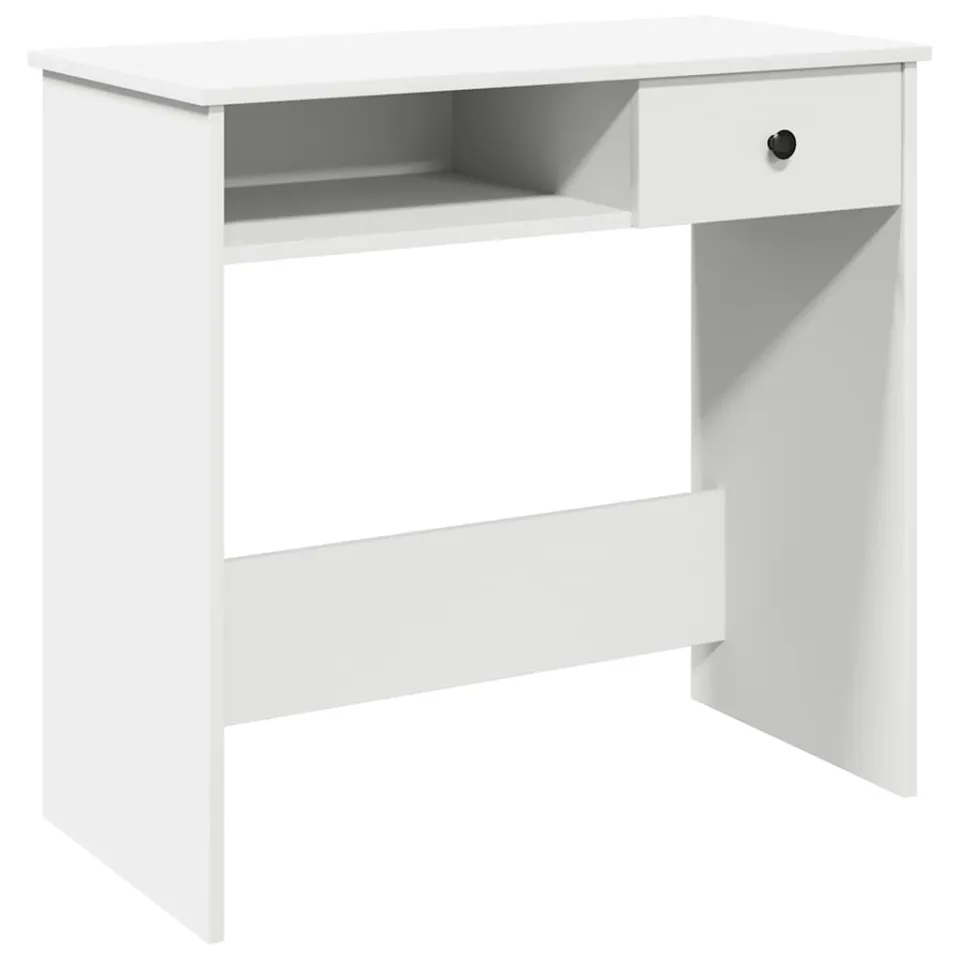 vidaXL Bureau 80x40x75 cm bewerkt hout wit, foto 3