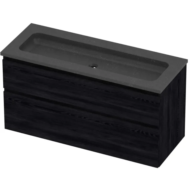 Proline Rollo Badmeubelset Hardsteen Elegant Centraal 120x46x62 cm Blue Stone Black Oak