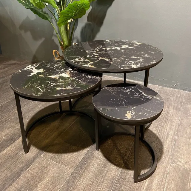 Reefs Interior Salontafel Set Coco - Marmer Zwart