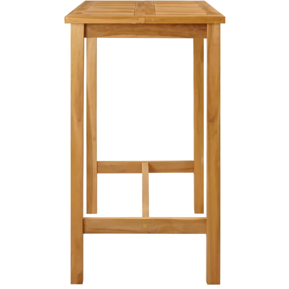 vidaXL Bartafel Naturel 110 x 60 x 105 cm Massief Teakhout, foto 4