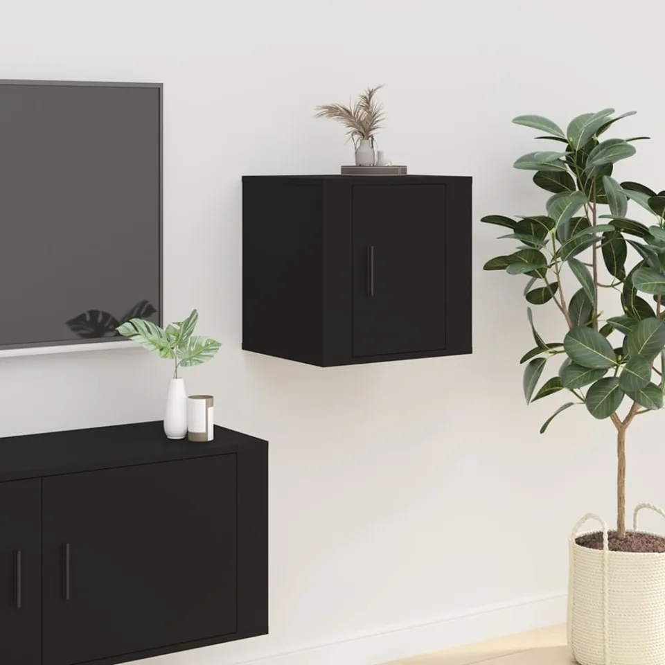 vidaXL Tv-wandmeubels 2 st 40x34,5x40 cm zwart, foto 4