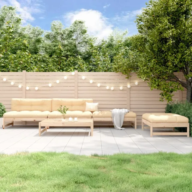 vidaXL 5-delige Loungeset massief grenenhout bruin, foto 2