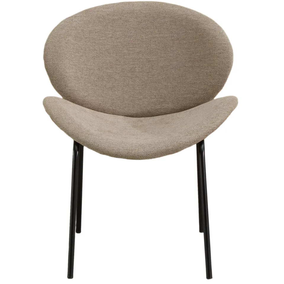 NOUS Living eetkamerstoel Noa taupe Taupe polyester