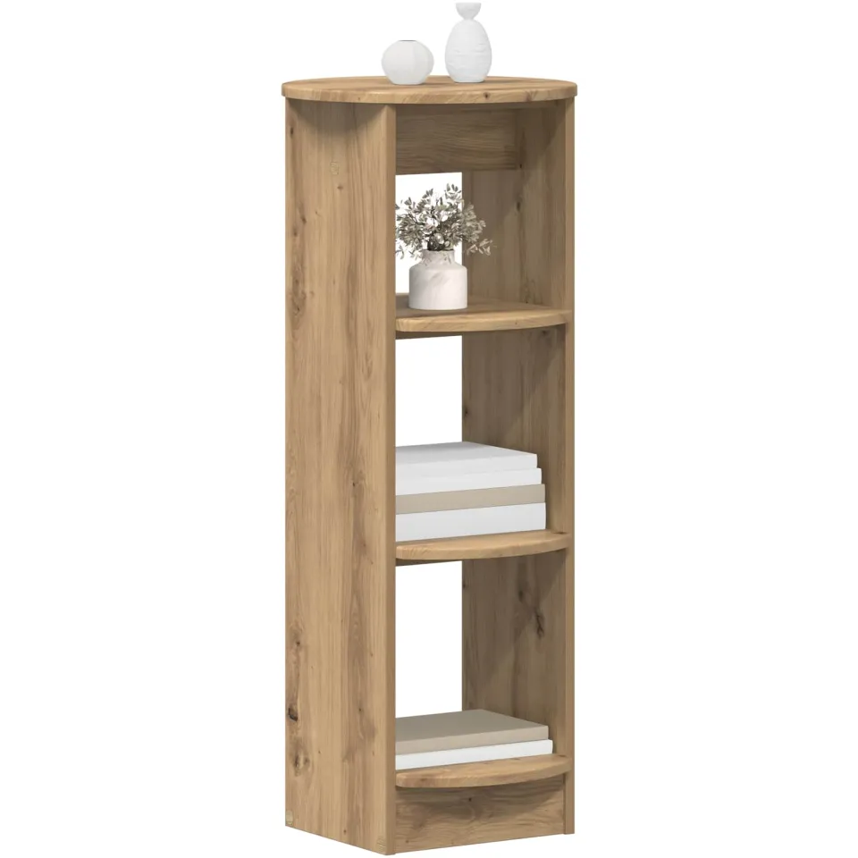 vidaXL Bijzetkast Artisanaal eiken 40 x 40 x 100 cm Geconstrueerd hout Bruin