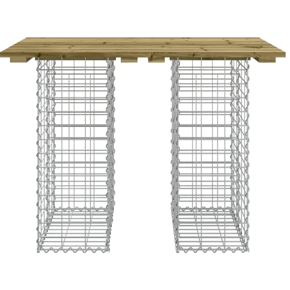 vidaXL Tuintafel schanskorfontwerp 100x70x72 cm geïmpregneerd hout bruin