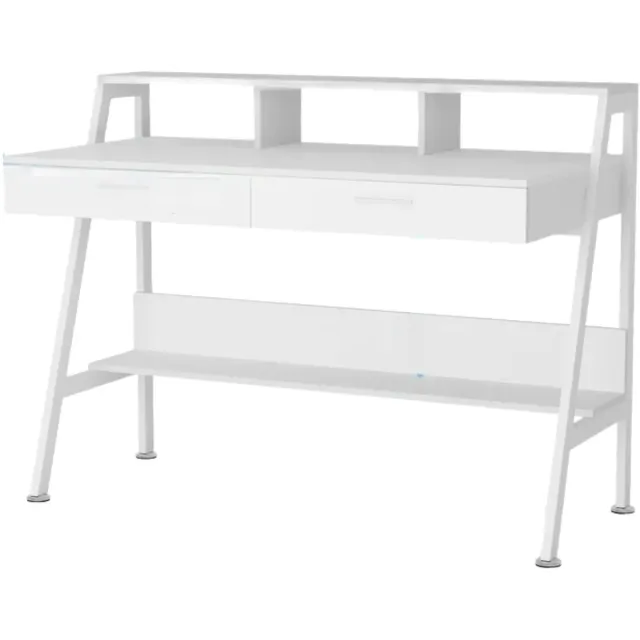 Happiq Bureau voor thuis - Met 2 lades - 120 cm - Wit - Computerbureau - Voor volwassenen - Dames