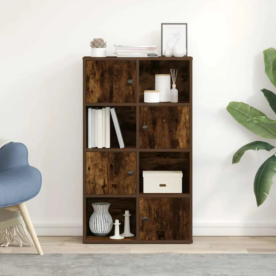 vidaXL Boekenkast 60x24x101,5 cm bewerkt hout gerookt eikenkleurig, foto 2