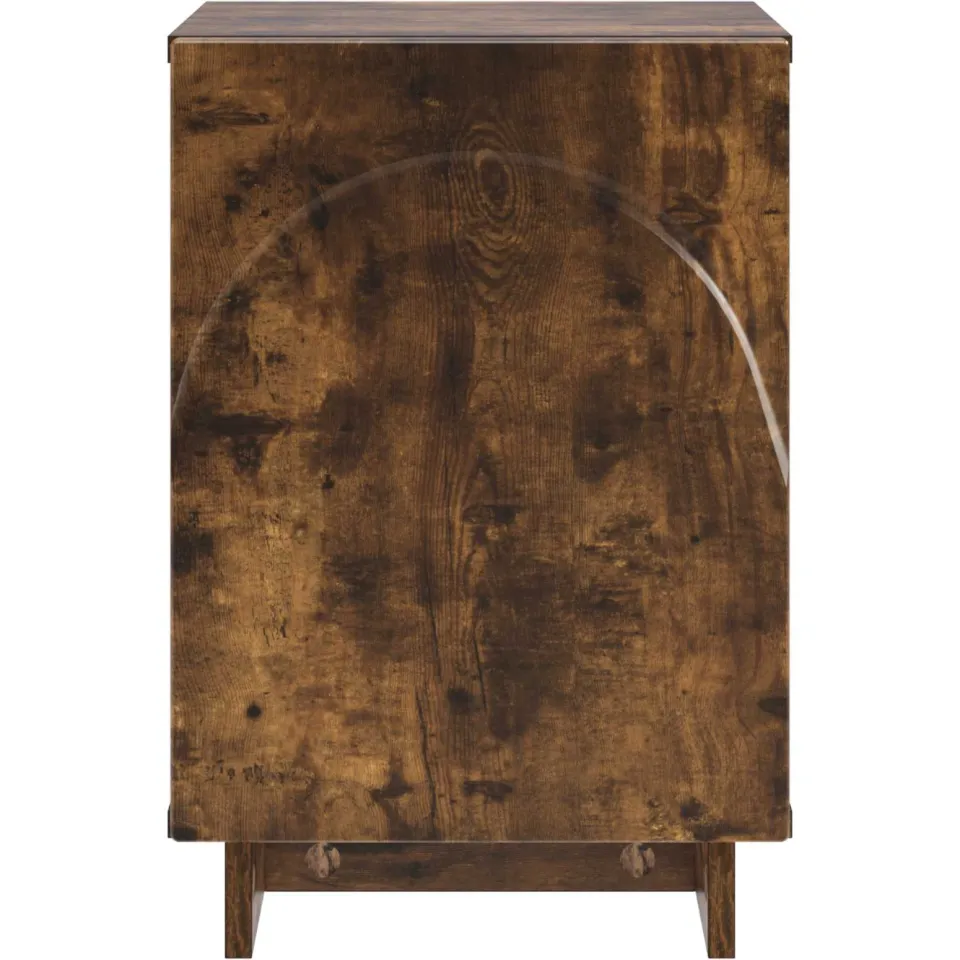 vidaXL Nachtkastje 2 st Gerookt eiken 33,5 x 34,5 x 50 cm Bewerkt hout, foto 4
