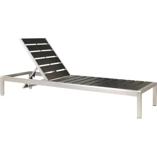 Beliani NARDO - Strandstoel - Zwart - Aluminium