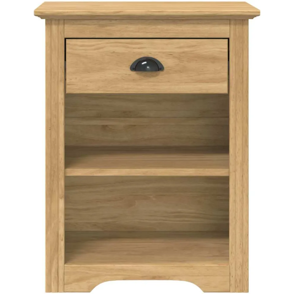 vidaXL Nachtkastje BODO Honingbruin 53 x 38,5 x 67 cm Bewerkt hout bruin, foto 4