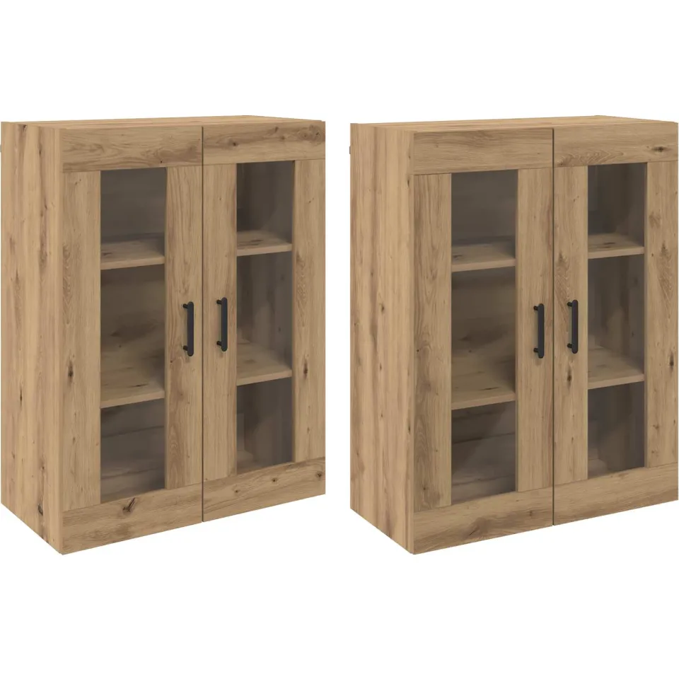 vidaXL Wandgemonteerde Kasten 2 st artisanaal eikenkleurig, foto 3