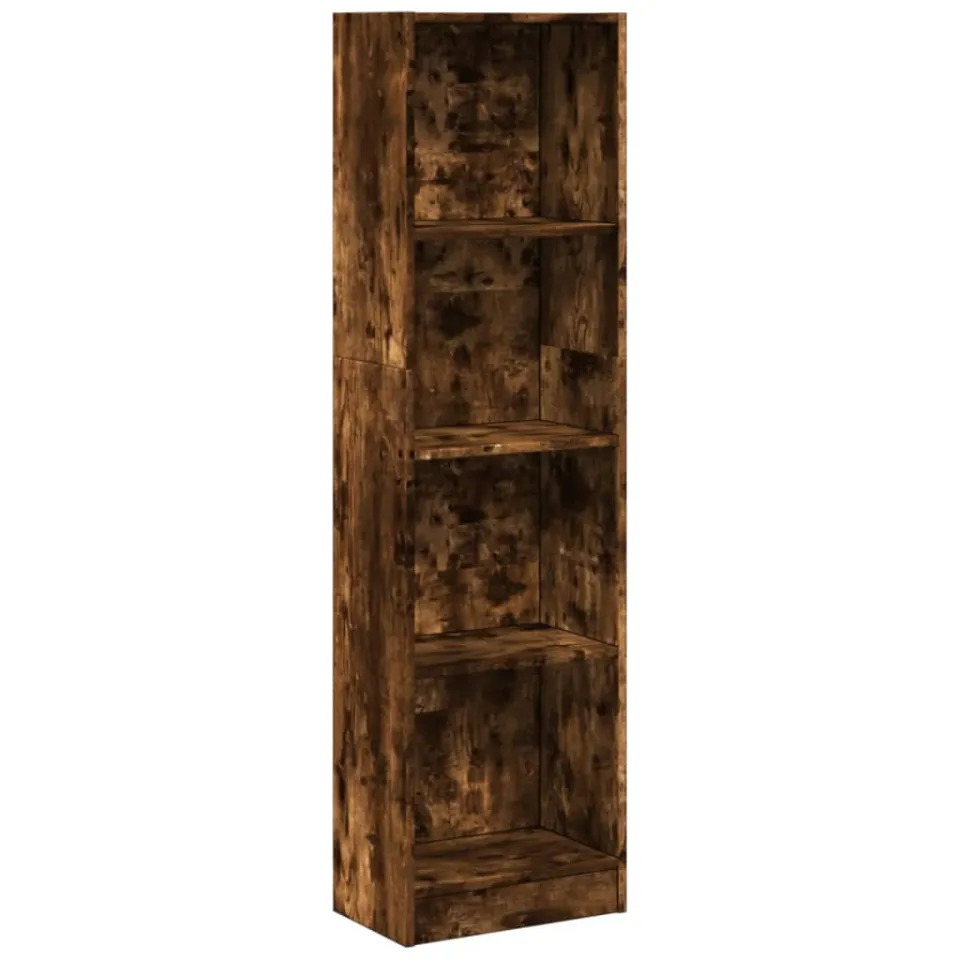 vidaXL Boekenkast 40x24x143 cm bewerkt hout gerookt eikenkleurig, foto 3