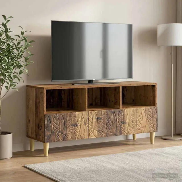 vidaXL TV-kast 102 x 34,5 x 50 cm Oud hout Bewerkt hout Bruin