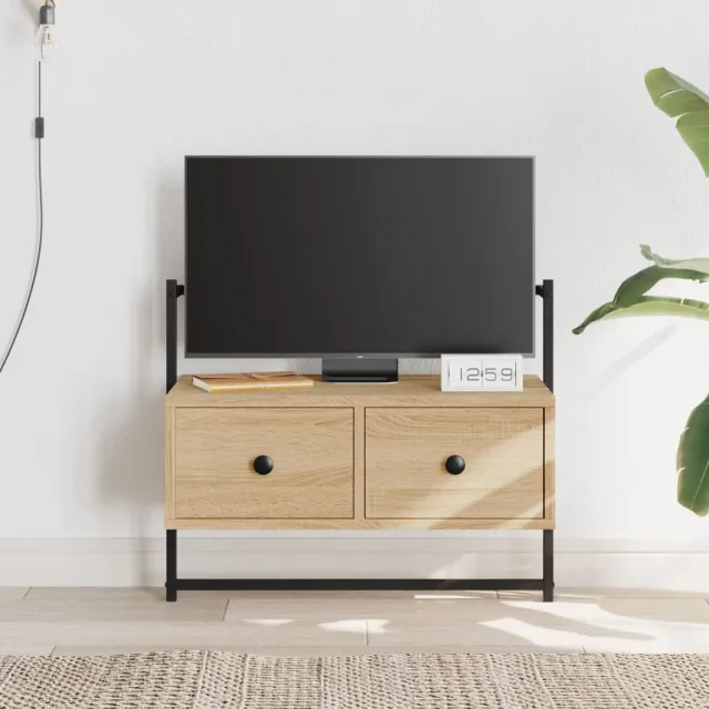 vidaXL Tv-meubel wandgemonteerd 60,5x30x51 cm hout sonoma eikenkleurig, foto 2