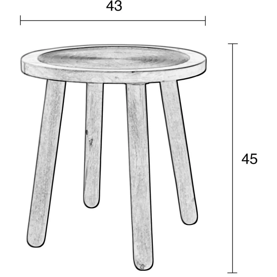 Zuiver Dendron bijzettafel bruin, foto 4