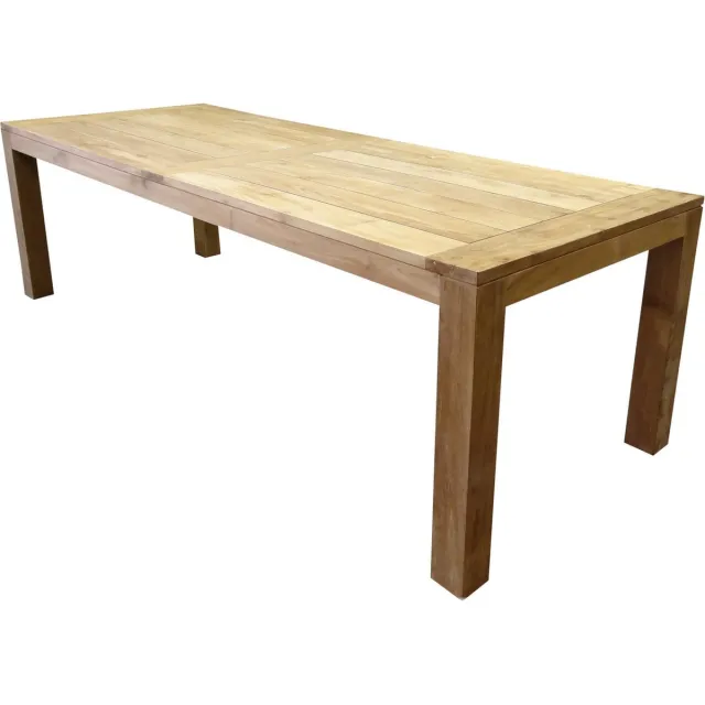 AVH-Outdoor Tuinmeubelen Krista dining tuintafel 260x100xH78 cm teak Bruin / Terre