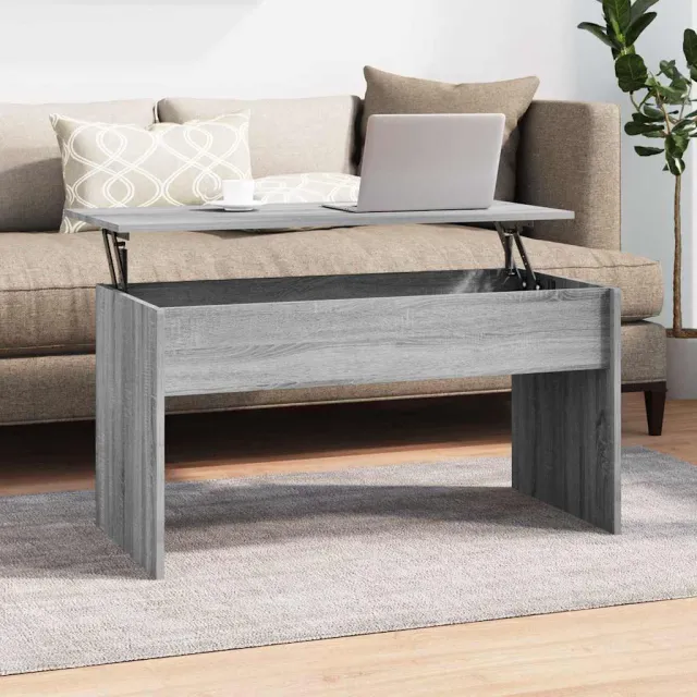 vidaXL Salontafel 102x50,5x52,5 cm bewerkt hout grijs sonoma eiken, foto 2