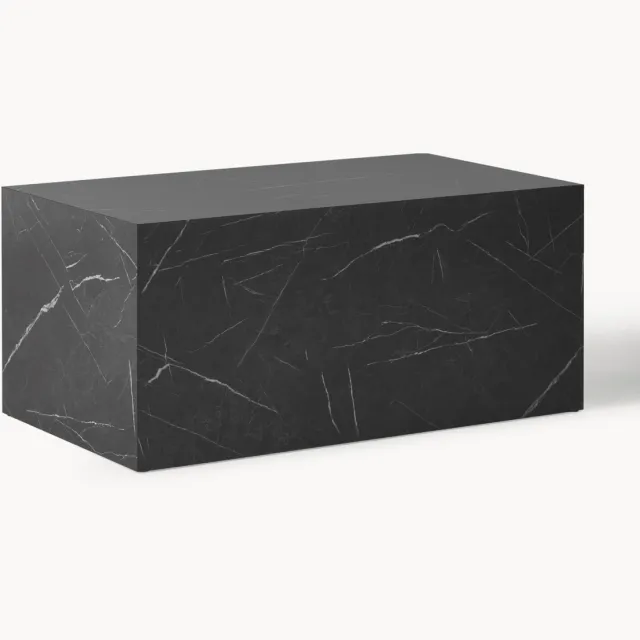 Westwing Collection Salontafel Lesley met marmerlook zwart