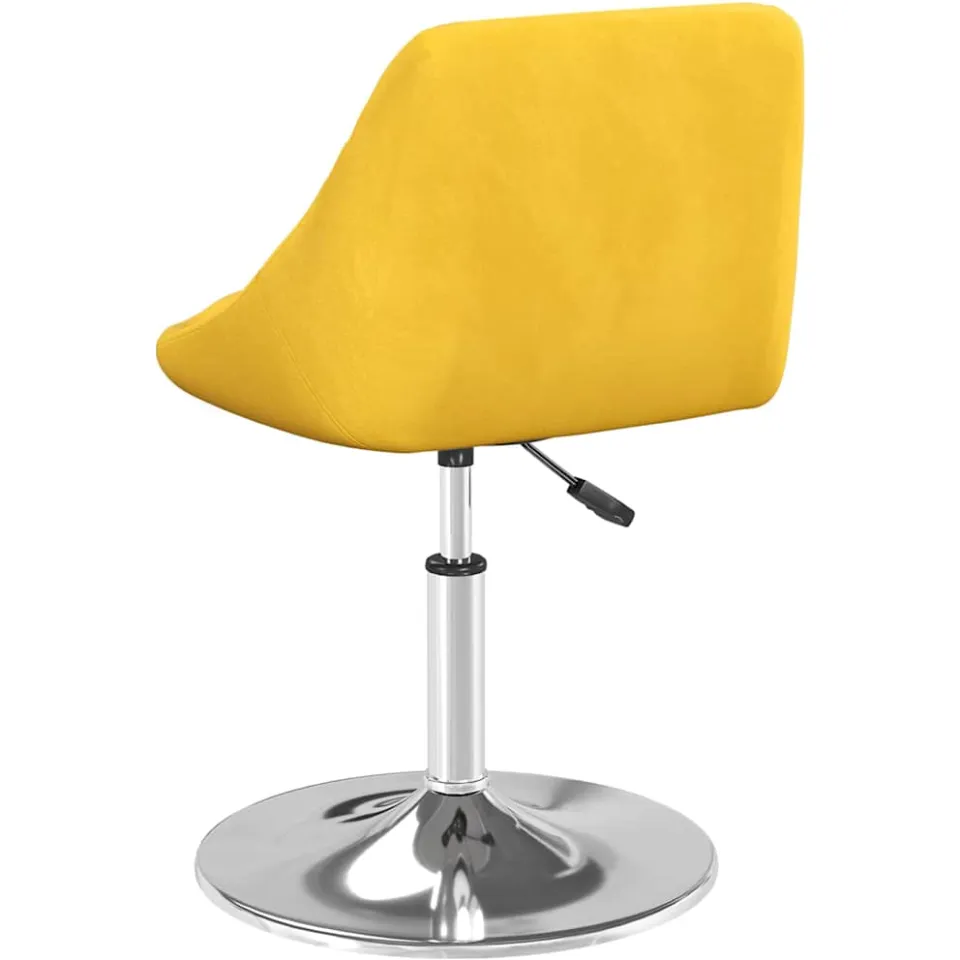 vidaXL Eetkamerstoelen draaibaar 4 st fluweel mosterdgeel