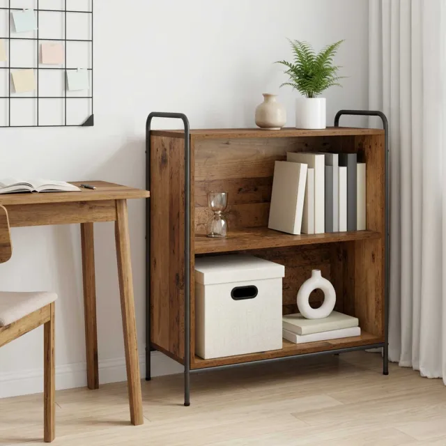 vidaXL Boekenkast 80 x 33 x 80 cm Bewerkt hout Oud hout bruin, foto 2