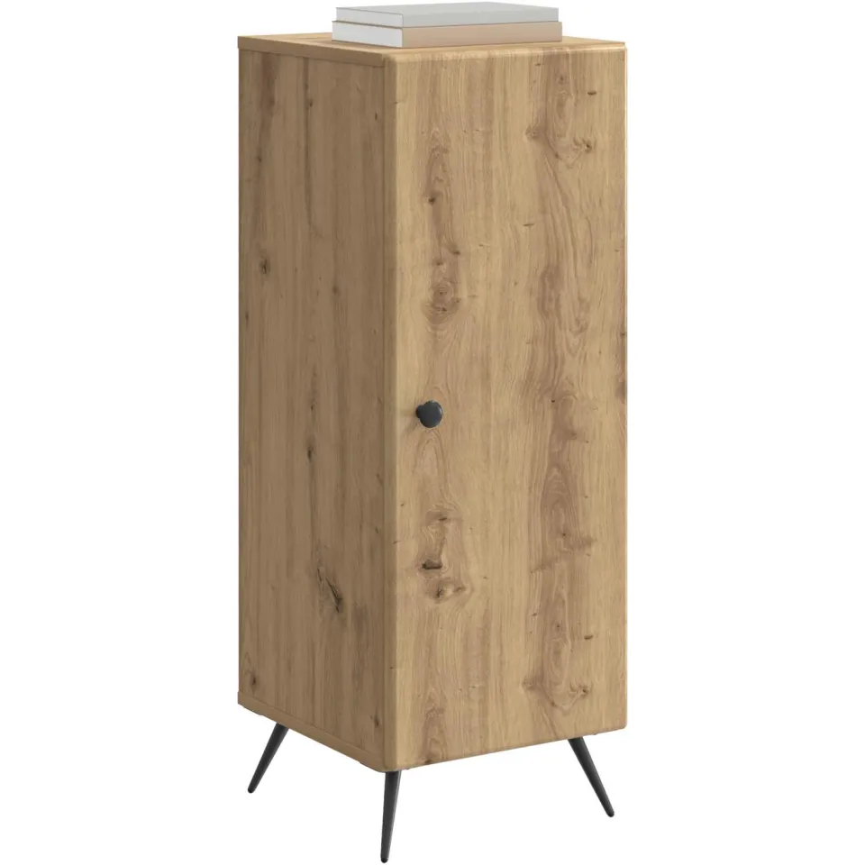 vidaXL Dressoir Artisanaal eiken 33 x 34,5 x 90 cm Bewerkt hout Bruin
