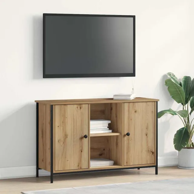 vidaXL Tv-meubelset 101 x 35 x 65 cm Artisan Eiken Bewerkt hout Bruin
