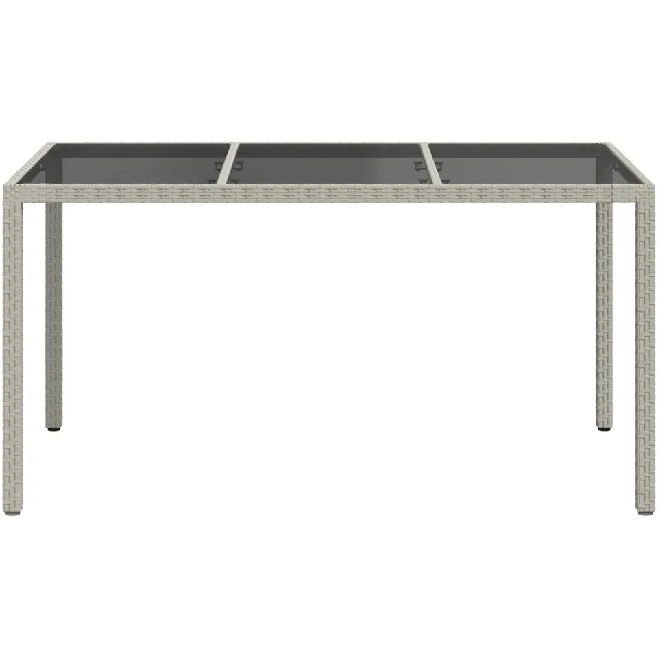 vidaXL Tuinstafel Wit 150 x 90 x 75 cm poly rattan