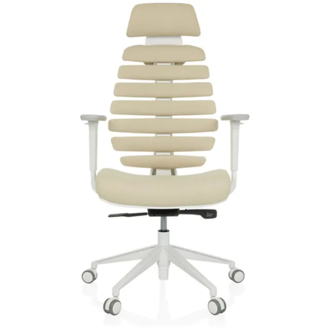 Bureaustoel / draaistoel ERGO LINE W stof salted caramel hjh OFFICE