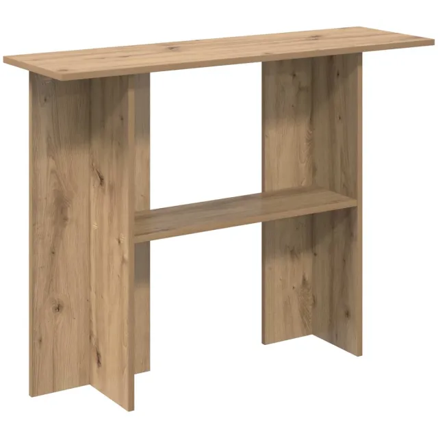vidaXL Wandtafel - Artisanaal - eiken - 100 - x - 30 - x - 75 - cm - Bewerkt - hout Artisanaal eiken