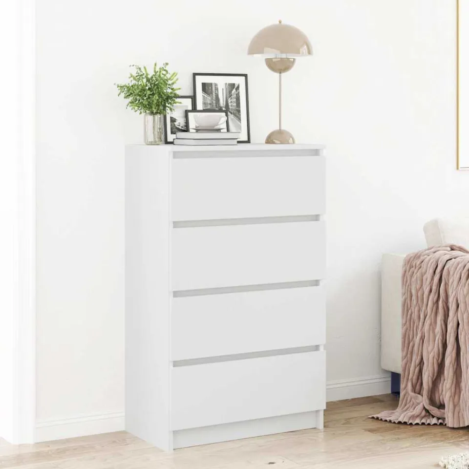 vidaXL Dressoir 60x35x98,5 cm bewerkt hout wit, foto 3