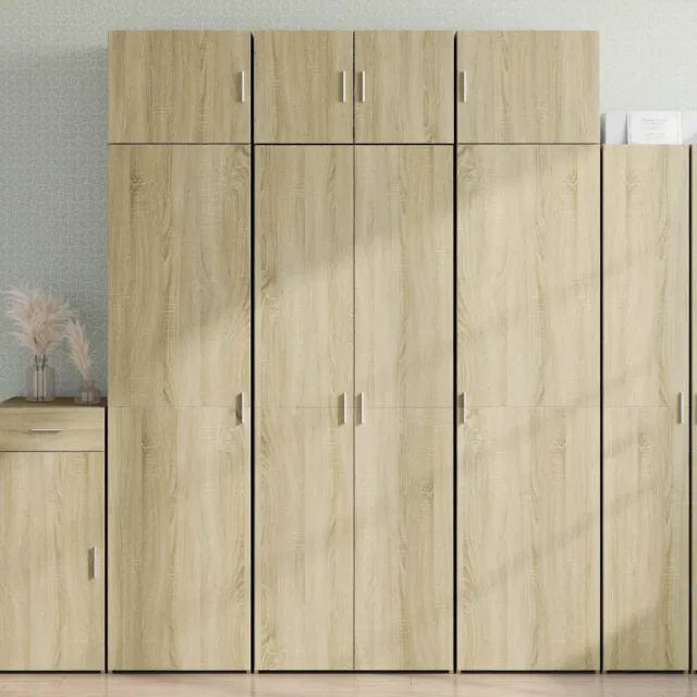 vidaXL Hoge kast 70x42,5x185 cm bewerkt hout sonoma eikenkleurig Bruin