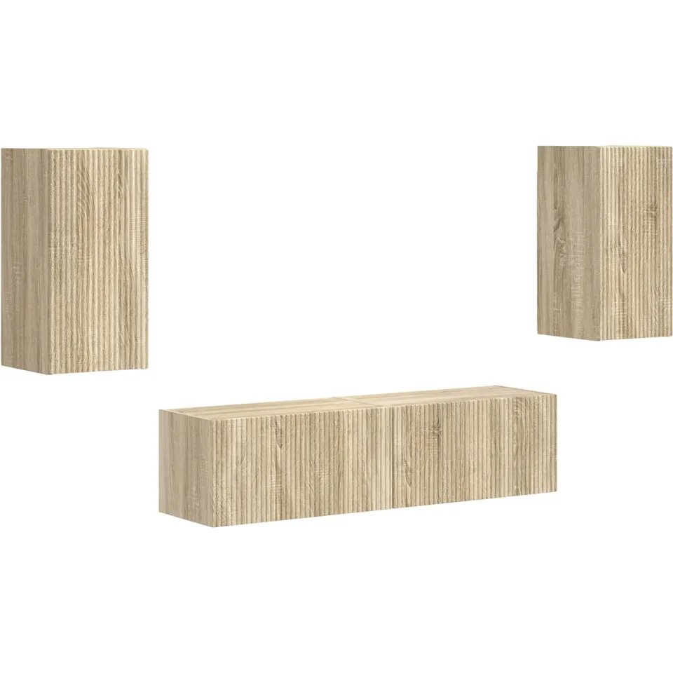 vidaXL Tv-meubelset 4 st Sonoma Eiken Bewerkt hout, foto 3