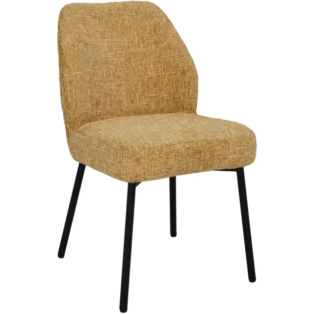 Livingfurn Eetkamerstoel Tess Honey - Set van 2 Geel