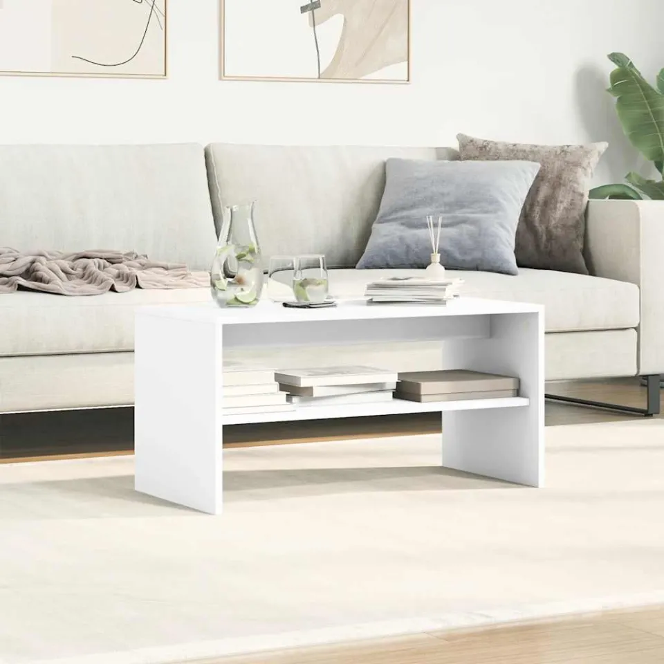 vidaXL Tv-meubel 80x40x40 cm bewerkt hout wit, foto 4