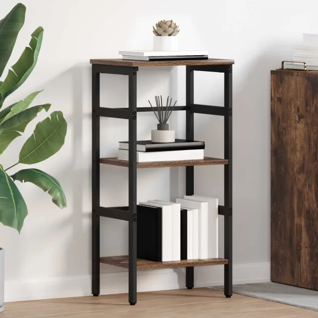 vidaXL Boekenkast 2-laags 40 x 29,5 x 81 cm Bewerkt hout Gerookt eiken, foto 2