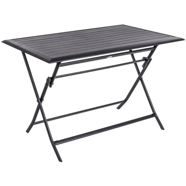 Hespéride Rechthoekige opvouwbare tuintafel voor 4 personen van aluminium AZUA Gris graphite