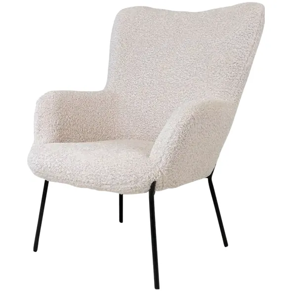 Artichok Rosemarie teddy fauteuil gebroken wit
