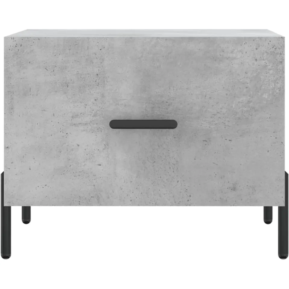 vidaXL Salontafels 2 st 50x50x40 cm bewerkt hout betongrijs grijs, foto 4