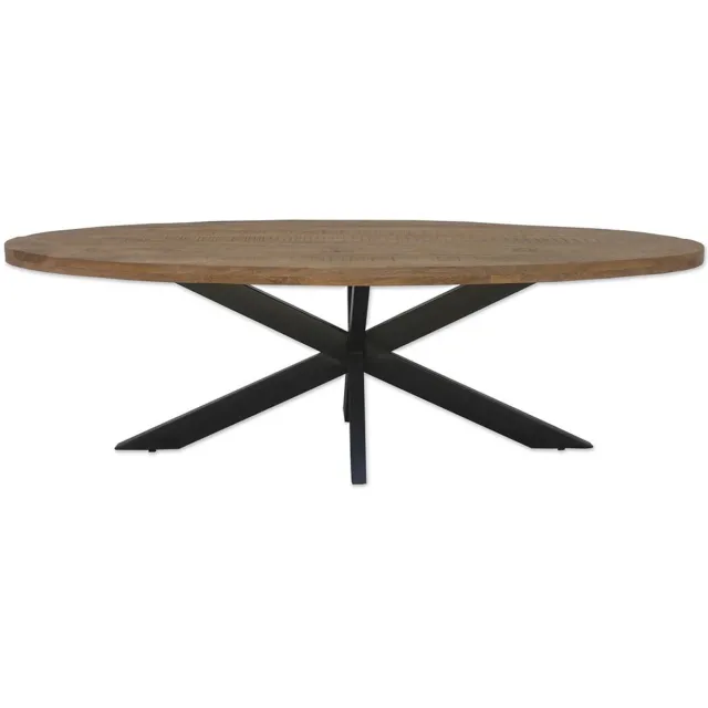 Brix Eetkamertafel Ovaal - 240 cm - Mangohout - Bruin