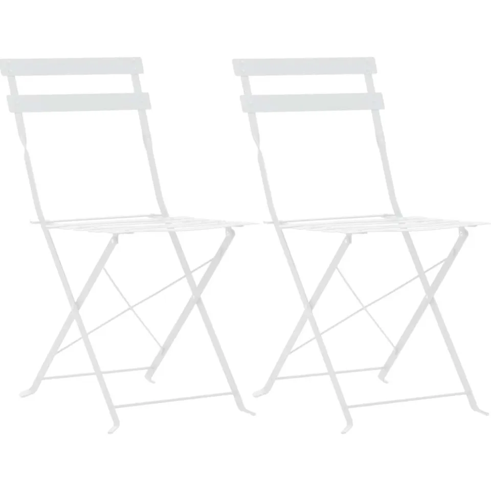 vidaXL 3-delige Bistroset staal wit, foto 3