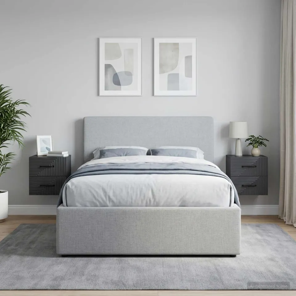 vidaXL Wandbeugel Bedkast 2 st Zwart 34,5 x 33 x 40 cm Bewerkt hout, foto 4