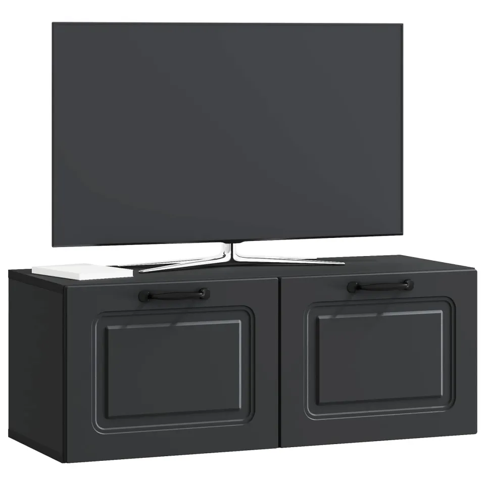 vidaXL Wandbeugel TV-kast Zwart 78,5 x 31 x 30 cm Bewerkt hout