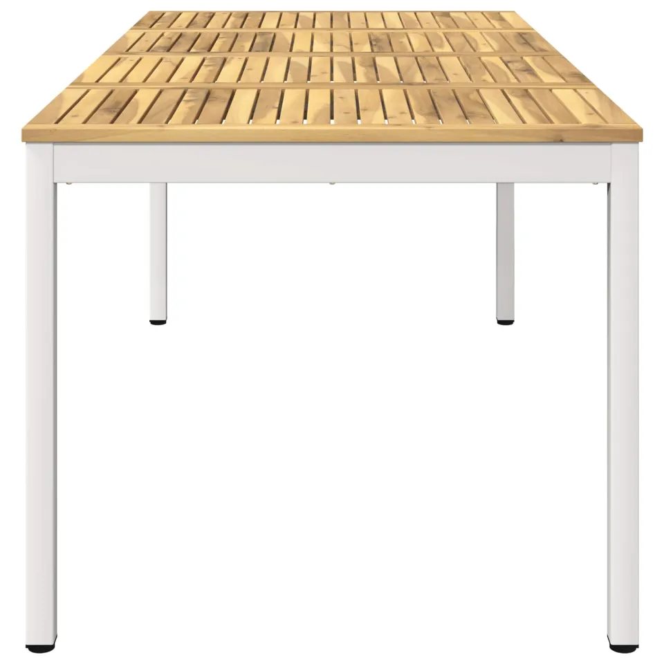 vidaXL Tuindiner tafel NAARDEN Witgewassen 147 x 88,5 x 75 cm, foto 4