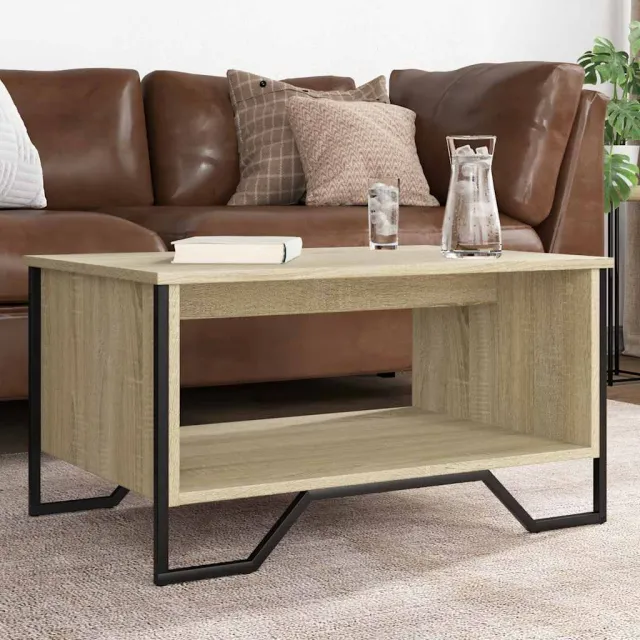 vidaXL Salontafel 75x51x40 cm bewerkt hout sonoma eikenkleurig Bruin