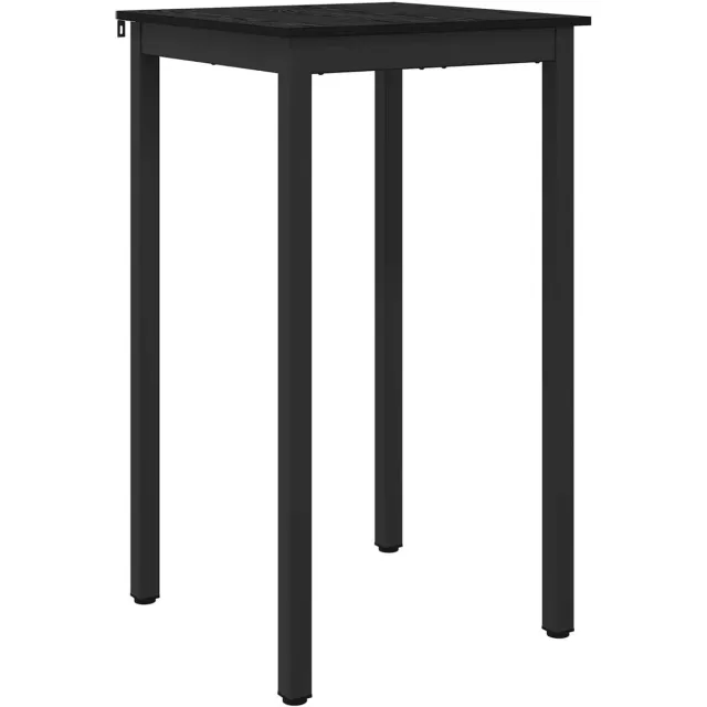 vidaXL Staande - Bartafel - Bewerkt - hout - Vierkant Zwart eiken