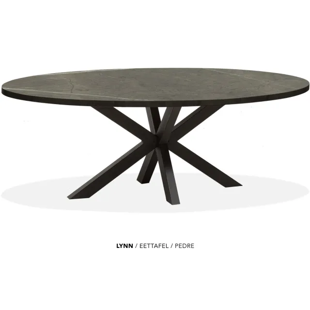 Maxfurn Lynn - Ovale eettafel Lynn | Zeer krasvast | Kleur: Pedra | Afm. 250x128cm Natuurlijk eiken