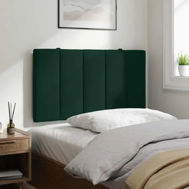 vidaXL Hoofdbordkussen "Hanko" 90 cm fluweel donkergroen