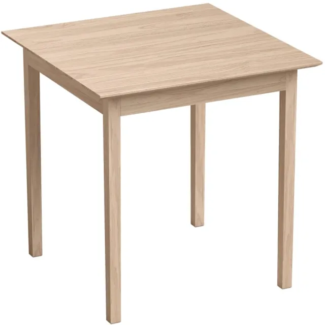 ZYLARO Eettafel - Keukentafel - Vierkante Tafel - Modern Design - 75 x 75 x 76 cm - Natuurlijk Hout Wit